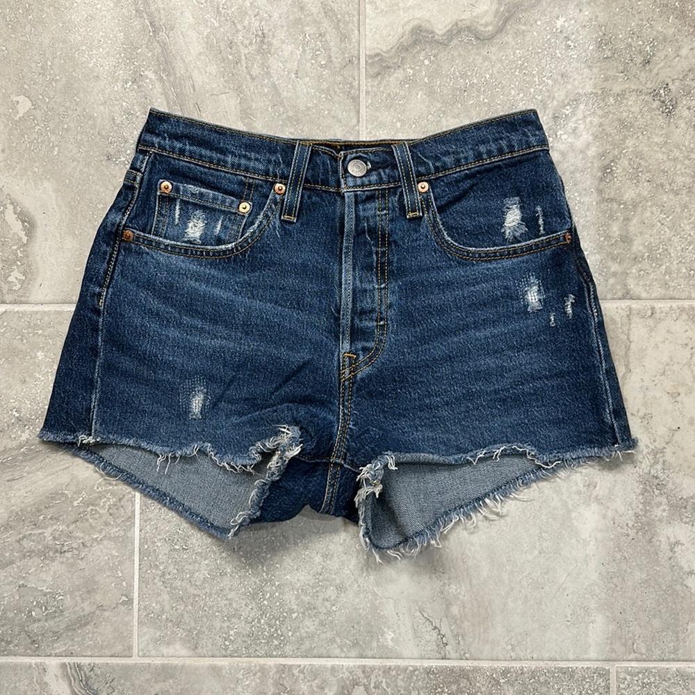 Levi Distressed Denim Shorts